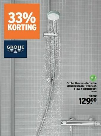 Grohe thermostatische douchekraan precision flow + doucheset