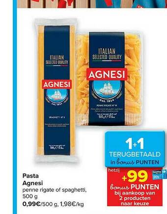 Carrefour Pasta Agnesi aanbieding