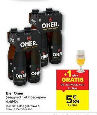 Carrefour Bier Omer aanbieding