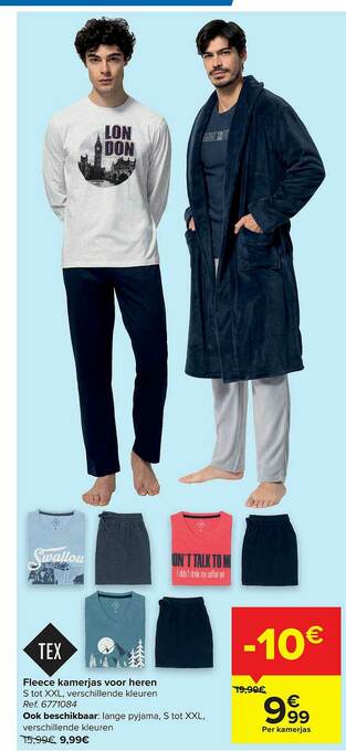Carrefour Fleece Kamerjas Voor Heren aanbieding