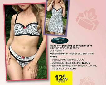 Carrefour Beha Met Padding En Bloemenprint aanbieding