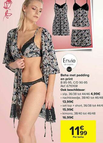 Carrefour Beha Met Padding En Print aanbieding