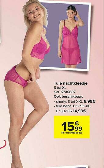Carrefour Tule Nachtkleedje aanbieding