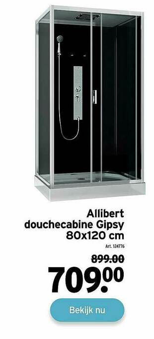 GAMMA Allibert Douchecabine Gipsy 80x120 Cm aanbieding