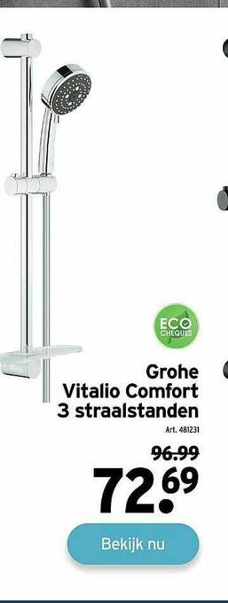 GAMMA Grohe Vitalio Comfort 3 Straalstanden aanbieding