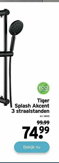 GAMMA Tiger Splash Akcent 3 Straalstanden aanbieding