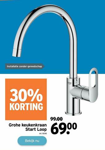 GAMMA Grohe Keukenkraan Start Loop aanbieding