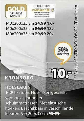 Jysk Hoeslaken aanbieding