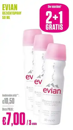 Medi Market Evian gezichtsspray aanbieding