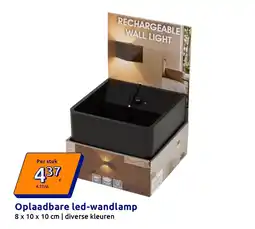 Action Oplaadbare led-wandlamp aanbieding
