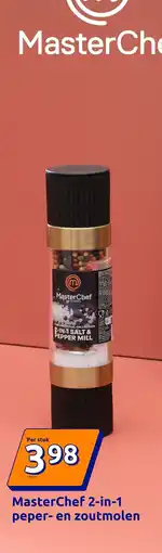 Action masterchef 2-in-1 peper- en zoutmolen aanbieding