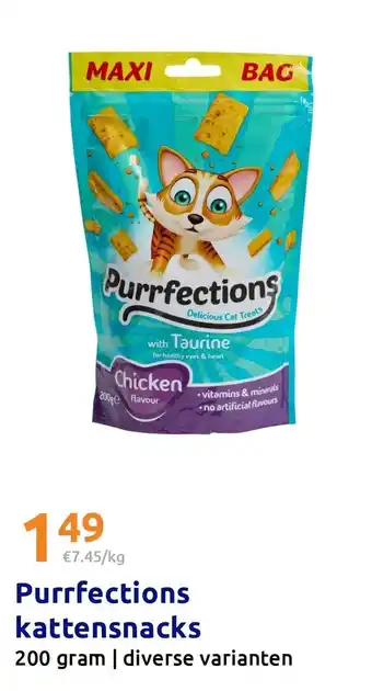Action Purrfections kattensnacks aanbieding