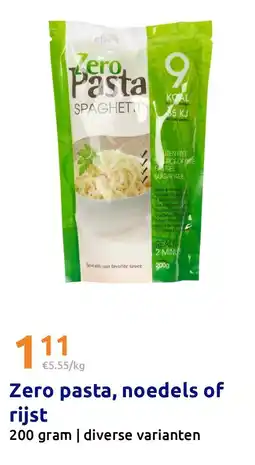 Action Zero pasta, noedels of rijst aanbieding