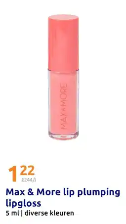 Action Max & More lip plumping lipgloss aanbieding
