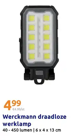 Action Werckmann draadloze werklamp aanbieding