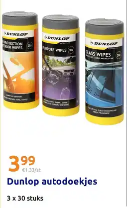 Action Dunlop autodoekjes aanbieding