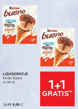 Alvo Ijs hoortje Kinder Bueno aanbieding