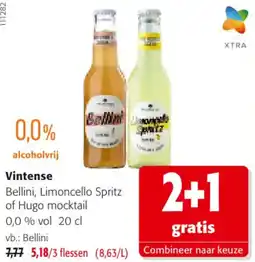 Colruyt Vintense Bellini Limoncello Spritz of Hugo mocktail aanbieding