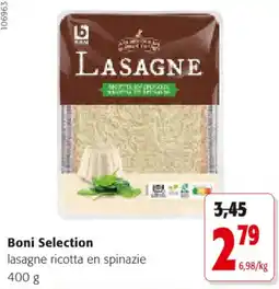 Colruyt Boni Selection lasagne ricotta en spinazie aanbieding