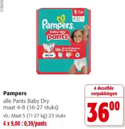 Colruyt Pampers alle Pants Baby Dry aanbieding