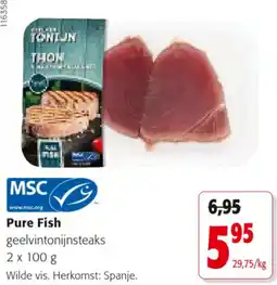 Colruyt Pure Fish geelvintonijnsteaks aanbieding
