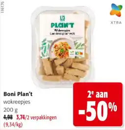 Colruyt Boni Plan't wokreepjes aanbieding