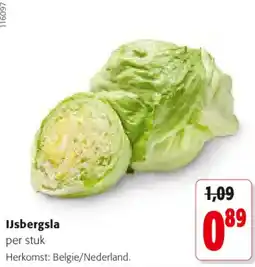 Colruyt IJsbergsla aanbieding
