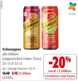 Colruyt Schweppes alle blikken aanbieding