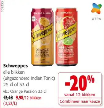 Colruyt Schweppes alle blikken aanbieding