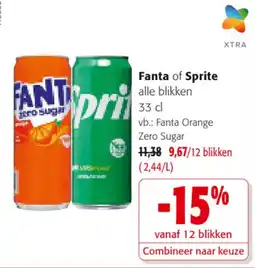 Colruyt Fanta of Sprite aanbieding