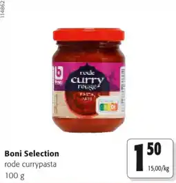 Colruyt Boni Selection rode curry pasta aanbieding
