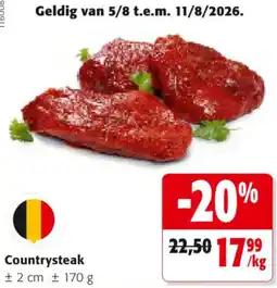 Colruyt Countrysteak aanbieding