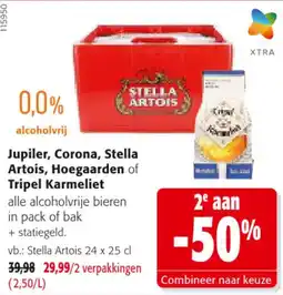 Colruyt Jupiler, Corona, Stella artois, Hoegaarden of Tripel karmeliet aanbieding