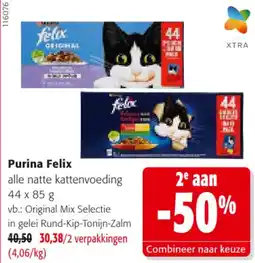 Colruyt Purina Felix alle natte kattenvoeding aanbieding