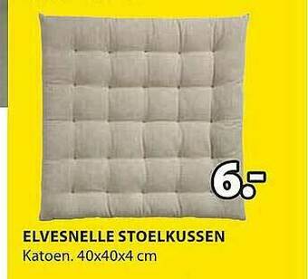 Jysk Elvesnelle Stoelkussen aanbieding