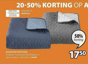 Jysk Rosentre Bedsprei aanbieding
