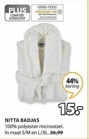 Jysk Nitta Badjas aanbieding