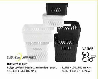 Jysk Infinity Mand aanbieding