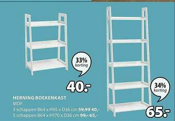 Jysk Herning Boekenkast aanbieding