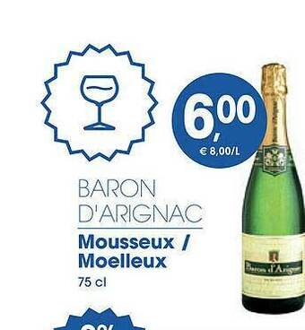 Prik en Tik Baron D'arignac Mousseux Moelleux aanbieding