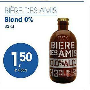 Prik en Tik Bière Des Amis Blond 0% aanbieding