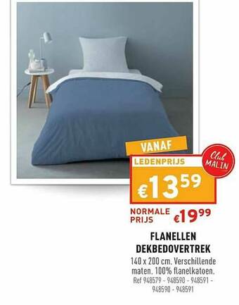 Trafic Flanellen Dekbedovertrek aanbieding