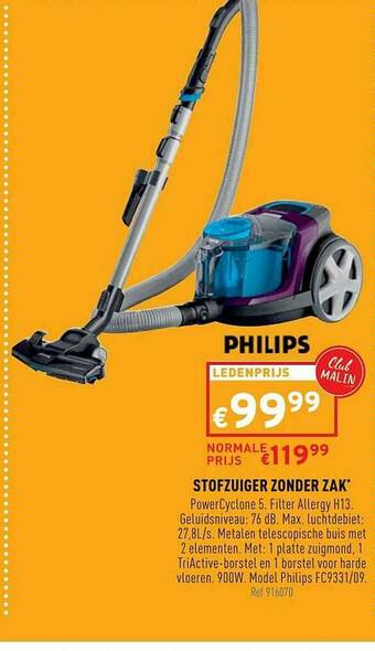 Trafic Stofzuiger Zonder Zak aanbieding