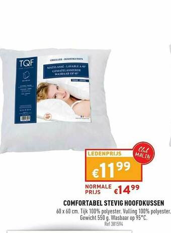 Trafic Comfortabel Stevig Hoofdkussen aanbieding