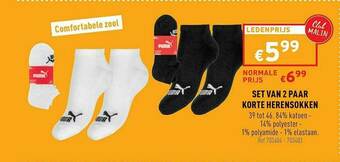 Trafic 2 Paar Korte Herensokken aanbieding