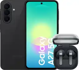 Coolblue Samsung Galaxy A27 256GB Zwart 5G + Samsung Galaxy Buds4 aanbieding