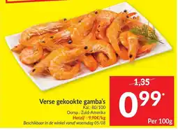 Intermarché Verse gekookte gamba's aanbieding