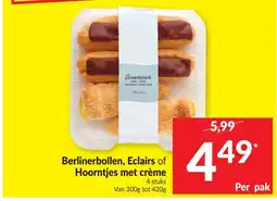 Intermarché Berlinerbollen, Eclairs of Hoortjes met crème aanbieding