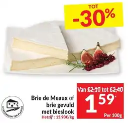 Intermarché Brie de Meaux of brie gevuld met bieslook aanbieding