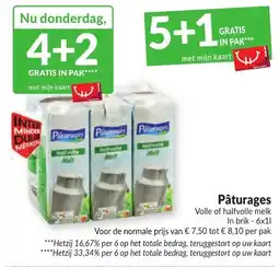 Intermarché Pâturages volle of halfvolle melk aanbieding